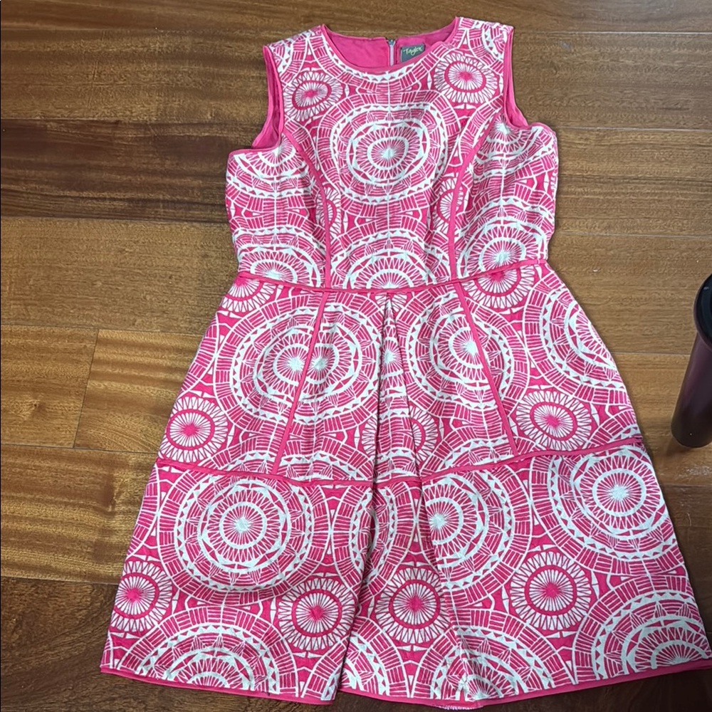 Pink and White Cotton dress